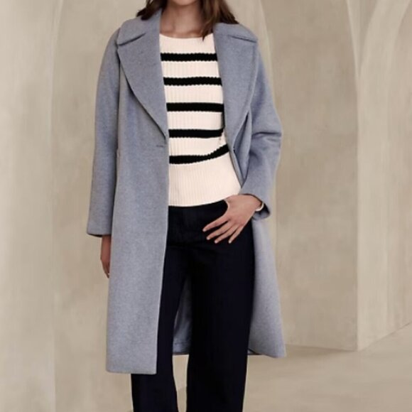Banana Republic Jackets & Blazers - Banana Republic | Petite Grey Full Length Coat